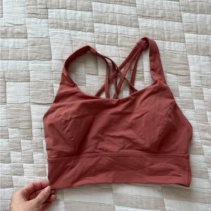 Lululemon Dusty Mauve Energy Long Line Sports Bra
